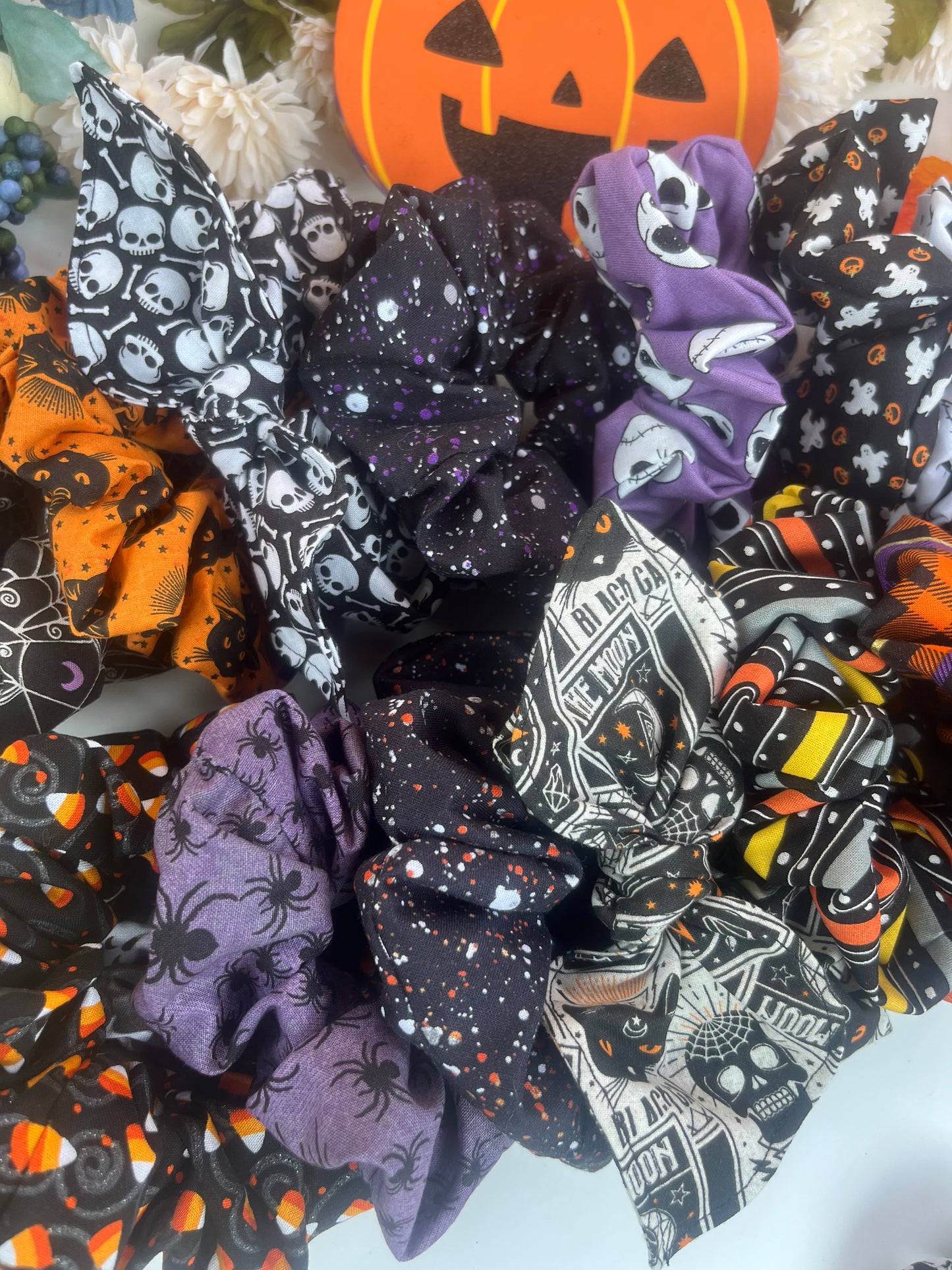 Halloween jumbo scrunchies