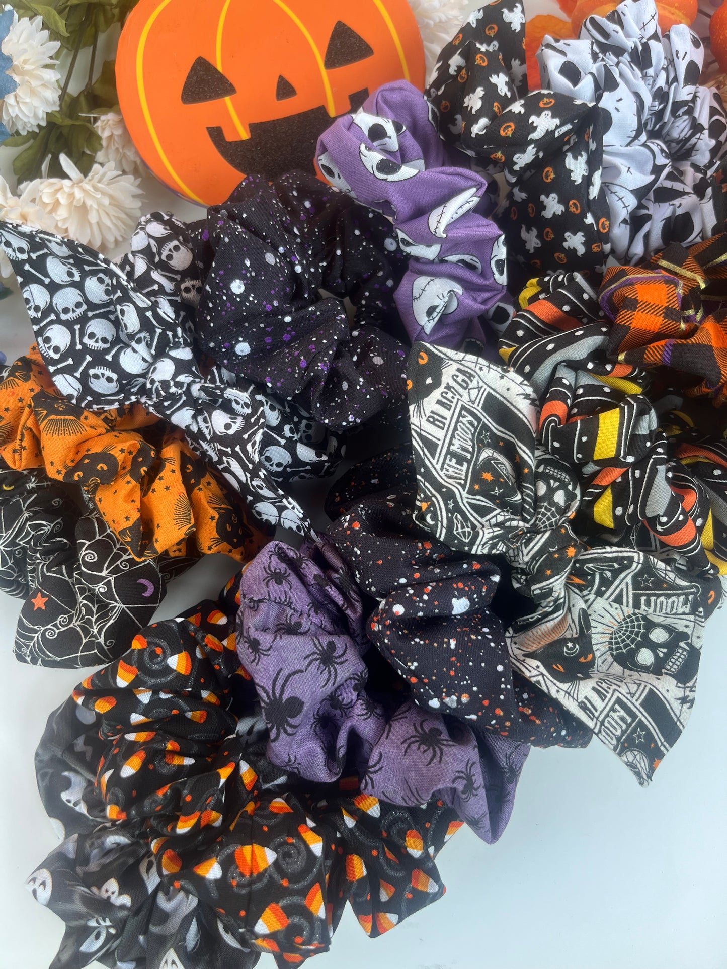 Halloween jumbo scrunchies