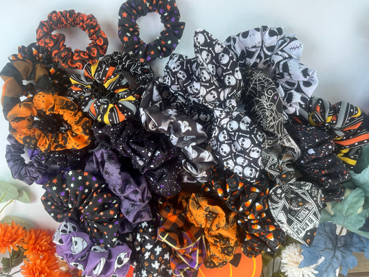 Halloween jumbo scrunchies